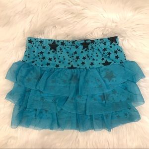 Adorable Pink House Ruffles & Stars Blue Skort 4T